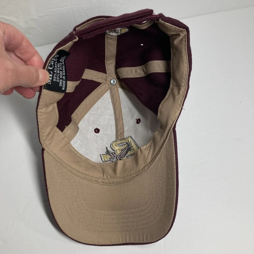 Boston College Eagles Cap Hat Adult Maroon Adjustable Wool Blend Embroidered
